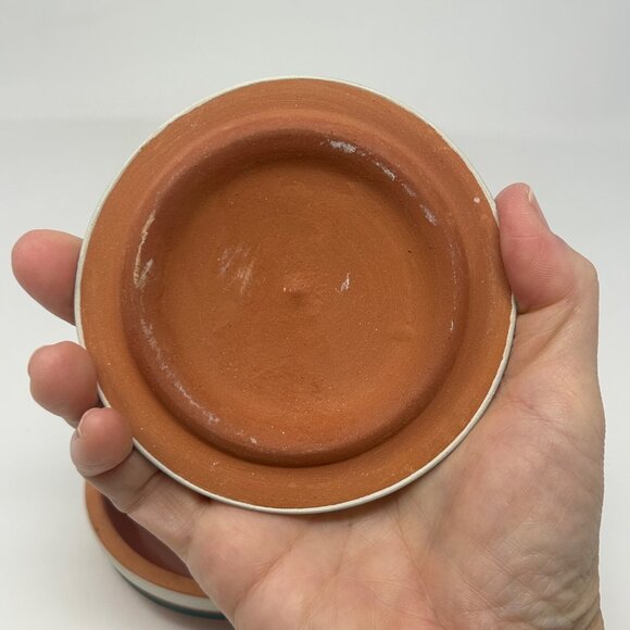 Native American ~ High Elk Sioux Pottery Trinket Bowl ~ Star Pattern - Picture 2 of 6